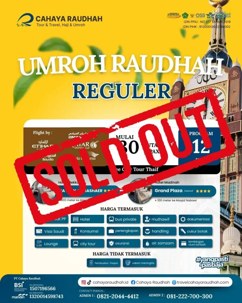 Paket Umroh 5 Agustus Sold Out | Travel Umroh | Travel haji
