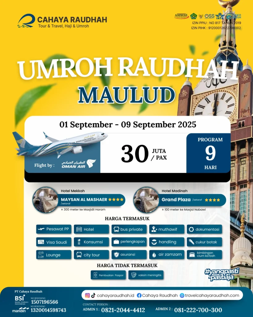 Paket Umroh 1September 2025 | Travel Umroh | Travel Haji