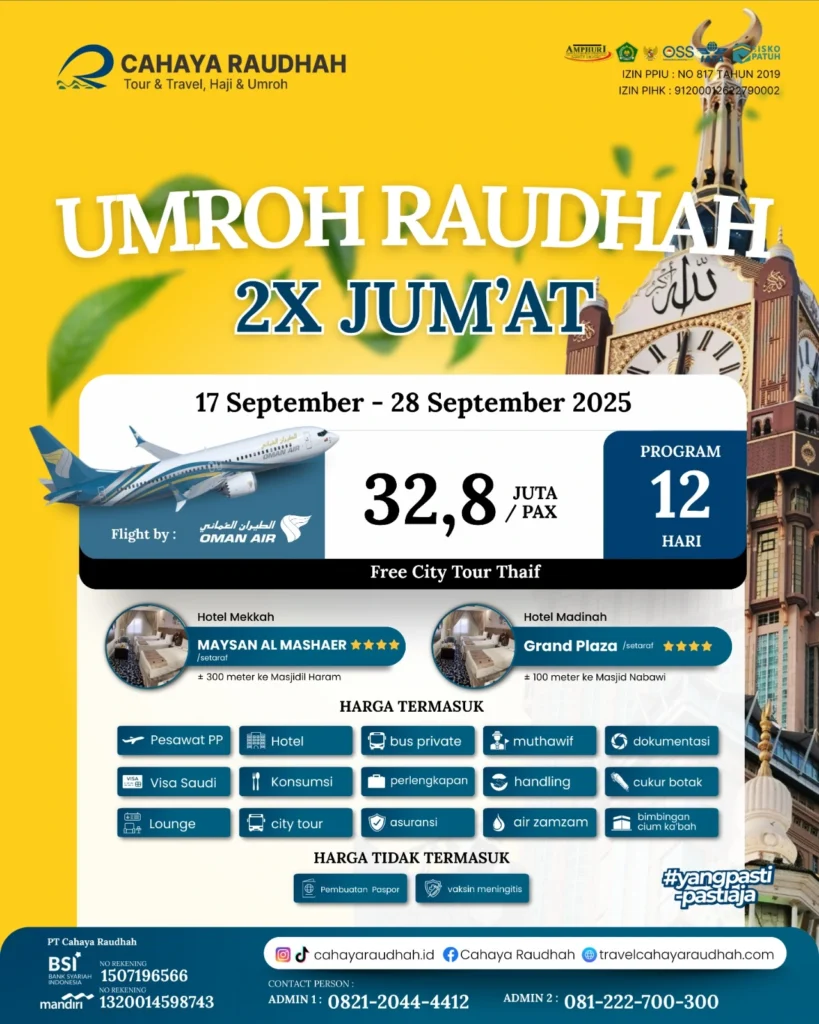 Paket Umroh 17 September 2025 | Travel Umroh | Travel Haji