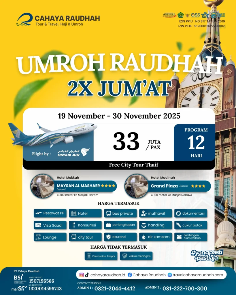Paket Umroh 19 November 2025 | Travel Umroh | Travel haji