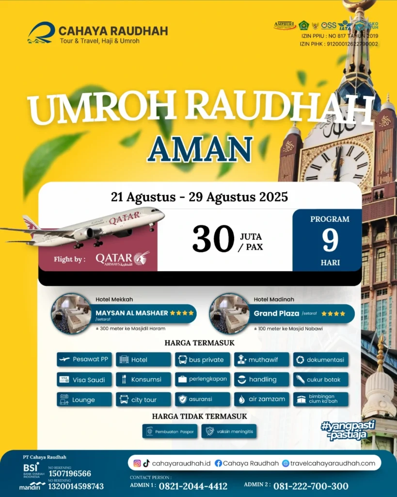 paket Umroh 21 Agustus 2025 | Travel Umroh | Paket Umroh